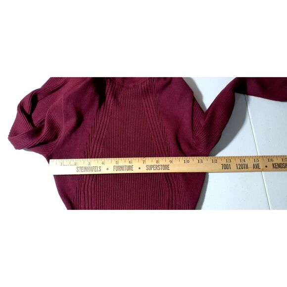 Almost Famous  Pencil Dress Women's Size S Burgundy Long Sleeve  # 90 - Picture 5 of 7